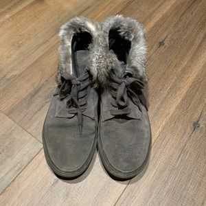 Vince Gray Sneaker Booties